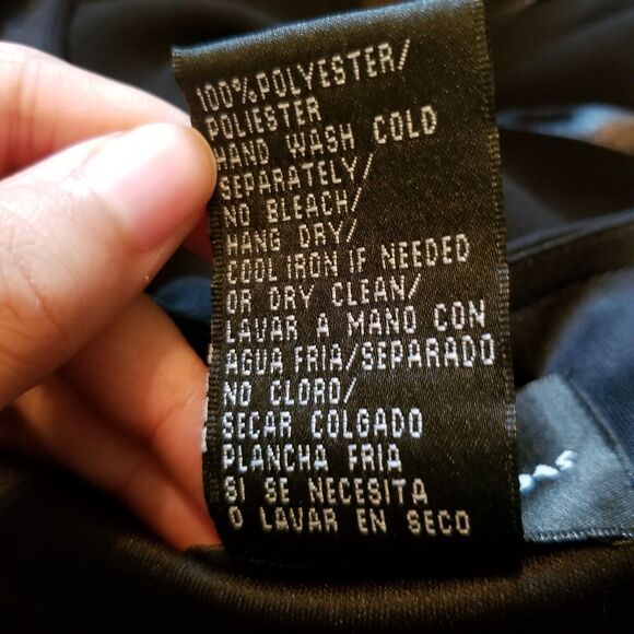 S.L. Fashions Women's Size 6 Missy Black Short Sleeve Layered Formal Dress - Picture 6 of 11